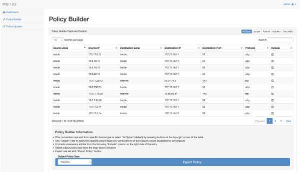 Firewall Policy Builder